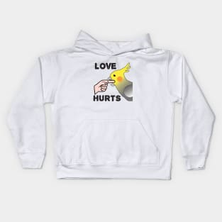 Love Hurts - Cockatiel Male Kids Hoodie